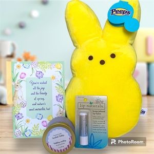 Peeps Large Plush Yellow Easter Marshmallow Bunny 4 items